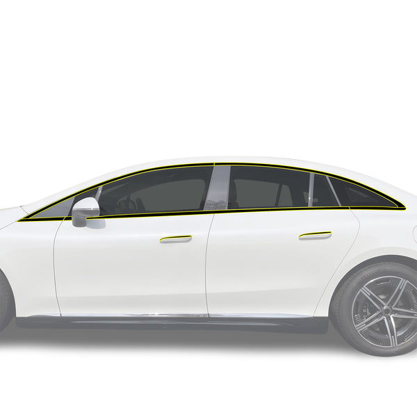 Fits Mercedes-Benz EQE Sedan 2023-2026 Vinyl Chrome Delete Grille Blackout Decal Stickers Overlay Film