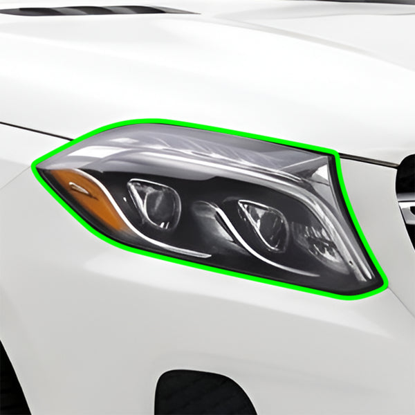 Mercedes-Benz GLS 2017-2019 Dark Smoke Headlight & Taillight Tint Kit – Precut Vinyl Lens Overlays Film