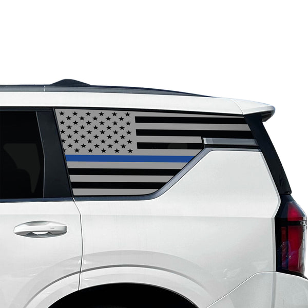 American Flag Quarter Window Decal for Nissan Armada 2025-2026 – Precut Matte Black Vinyl