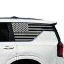 American Flag Quarter Window Decal for Nissan Armada 2025-2026 – Precut Matte Black Vinyl