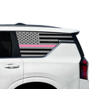 American Flag Quarter Window Decal for Nissan Armada 2025-2026 – Precut Matte Black Vinyl