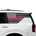 American Flag Quarter Window Decal for Nissan Armada 2025-2026 – Precut Matte Black Vinyl