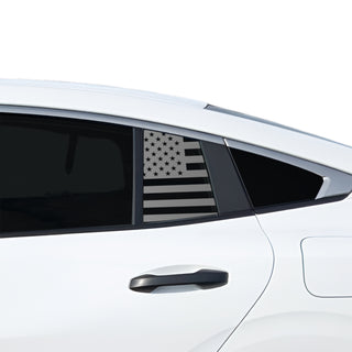 American Flag Quarter Window Decal for Nissan Sentra 2026+ – Precut Matte Black Vinyl