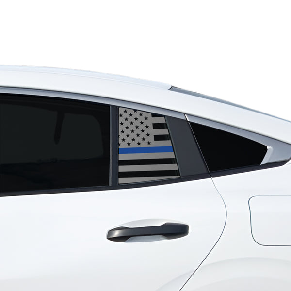 American Flag Quarter Window Decal for Nissan Sentra 2026+ – Precut Matte Black Vinyl
