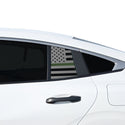 American Flag Quarter Window Decal for Nissan Sentra 2026+ – Precut Matte Black Vinyl