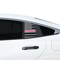 American Flag Quarter Window Decal for Nissan Sentra 2026+ – Precut Matte Black Vinyl