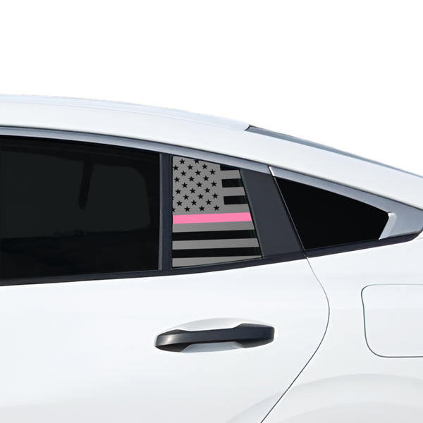American Flag Quarter Window Decal for Nissan Sentra 2026+ – Precut Matte Black Vinyl