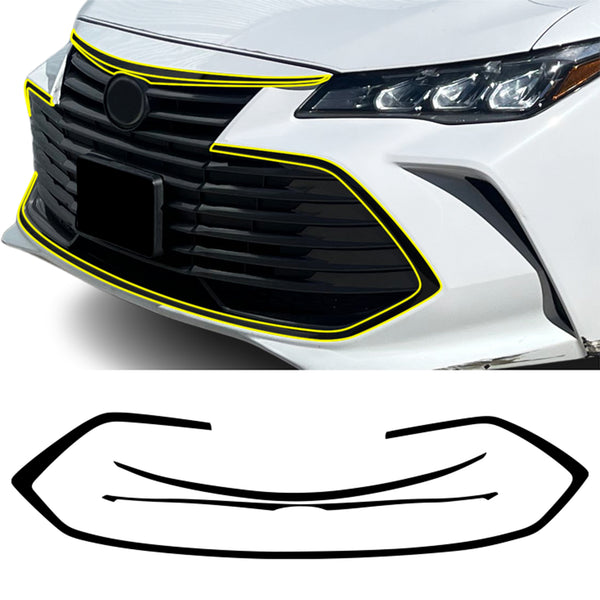 Toyota Avalon 2019-2022 Blackout Chrome Delete Kit – Precut Gloss Black Vinyl Overlays Film
