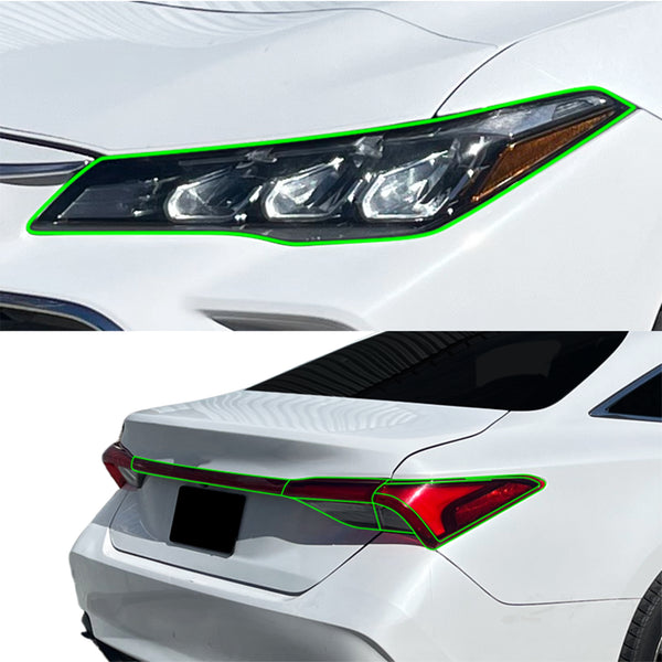 Toyota Avalon 2019-2022 Dark Smoke Headlight & Taillight Tint Kit – Precut Vinyl Lens Overlays Film