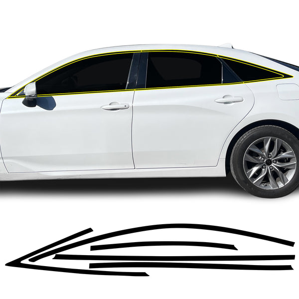 Toyota Avalon 2019-2022 Blackout Chrome Delete Kit – Precut Gloss Black Vinyl Overlays Film