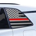 American Flag Quarter Window Decal for Toyota RAV4 2026-2027 – Precut Matte Black Vinyl