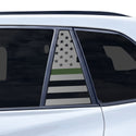 American Flag Quarter Window Decal for Toyota RAV4 2026-2027 – Precut Matte Black Vinyl