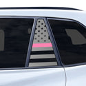 American Flag Quarter Window Decal for Toyota RAV4 2026-2027 – Precut Matte Black Vinyl