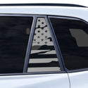 American Flag Quarter Window Decal for Toyota RAV4 2026-2027 – Precut Matte Black Vinyl
