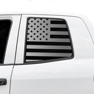 Buy black American Flag Rear Window Decal for Toyota Tundra 2007-2021 – Precut Matte Black Vinyl