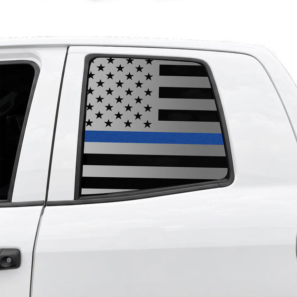 American Flag Rear Window Decal for Toyota Tundra 2007-2021 – Precut Matte Black Vinyl