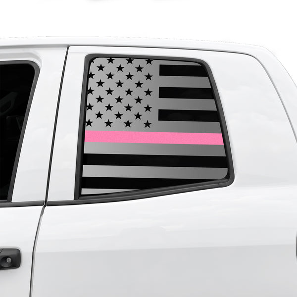 American Flag Rear Window Decal for Toyota Tundra 2007-2021 – Precut Matte Black Vinyl