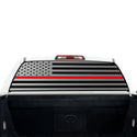 American Flag Rear Window Decal for Toyota Tundra 2007-2021 – Precut Matte Black Vinyl