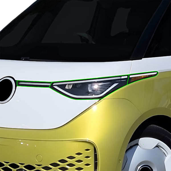 Volkswagen ID. Buzz 2025 Dark Smoke Headlight & Taillight Tint Kit – Precut Vinyl Lens Overlays Film
