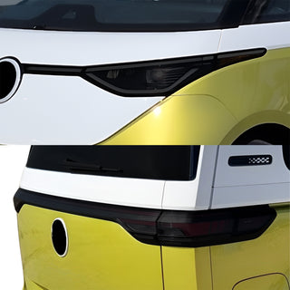 Volkswagen ID. Buzz 2025 Dark Smoke Headlight & Taillight Tint Kit – Precut Vinyl Lens Overlays Film