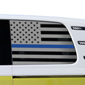 American Flag Quarter Window Decal for Volkswagen ID. Buzz 2025 – Precut Matte Black Vinyl