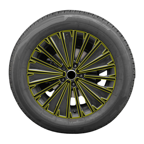 Fits Volkswagen Tiguan 2025-2027 Vinyl Chrome Delete Grille Blackout Decal Stickers Overlay Film