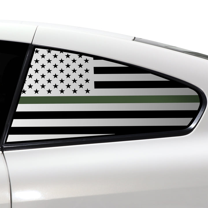 Quarter Window American Flag Vinyl Decal Stickers Fits Infiniti G37 2008 - 2013 - Bogar Tech Designs