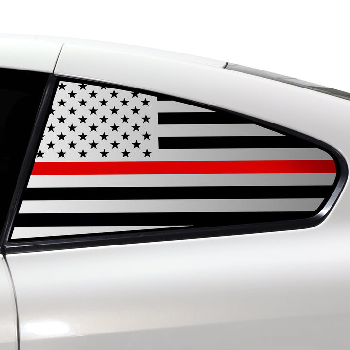 Quarter Window American Flag Vinyl Decal Stickers Fits Infiniti G37 2008 - 2013 - Bogar Tech Designs