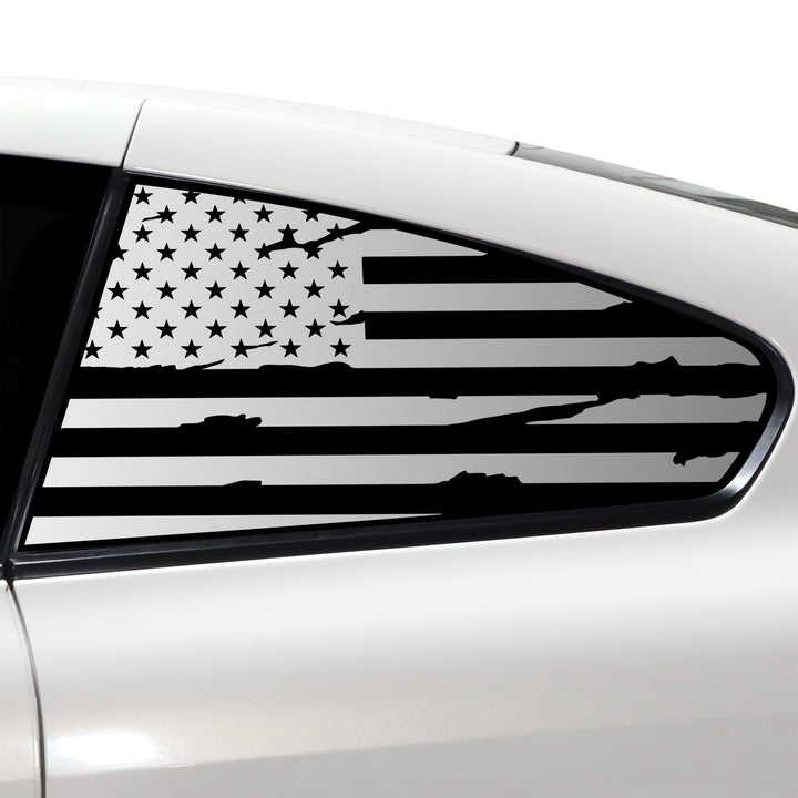 Quarter Window American Flag Vinyl Decal Stickers Fits Infiniti G37 2008 - 2013 - Bogar Tech Designs