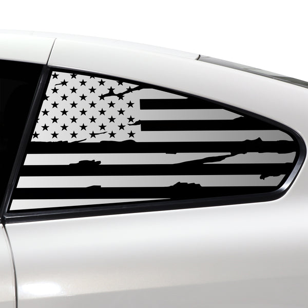 Quarter Window American Flag Vinyl Decal Stickers Fits Infiniti G37 2008-2013