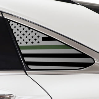 Buy thin-green-line Quarter Window American Flag Vinyl Decal Stickers Fits Infiniti QX55 2022-2024