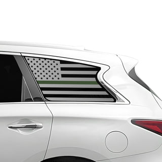 Buy thin-green-line Fits Infiniti QX60 2016-2020 Quarter Window American Flag Vinyl Decal Stickers