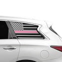 Fits Infiniti QX60 2016-2020 Quarter Window American Flag Vinyl Decal Stickers