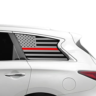 Buy thin-red-line Fits Infiniti QX60 2016-2020 Quarter Window American Flag Vinyl Decal Stickers