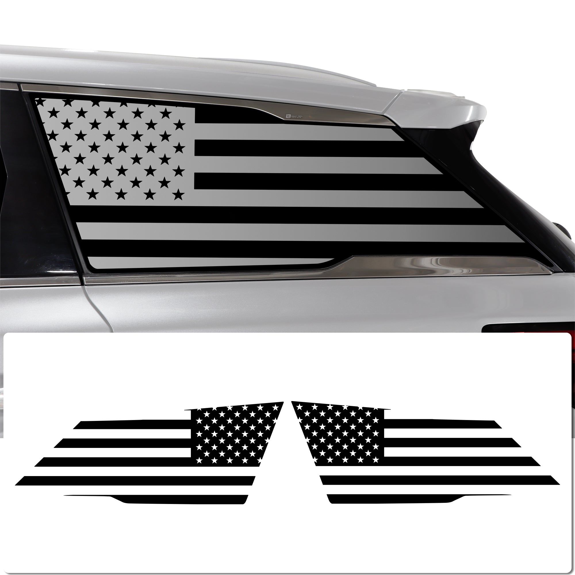 Quarter Window American Flag Vinyl Decal Stickers Fits Infiniti QX60 2022 - 2025 - Bogar Tech Designs