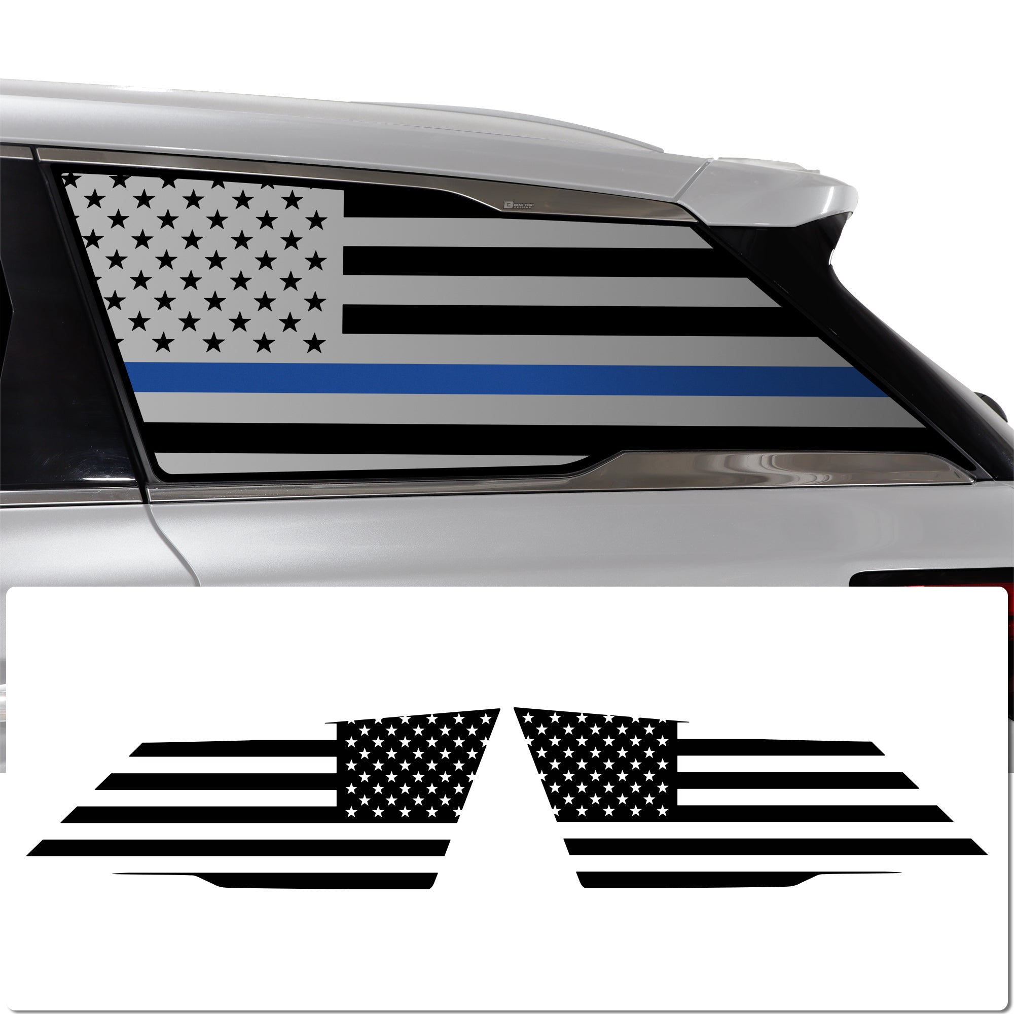 Quarter Window American Flag Vinyl Decal Stickers Fits Infiniti QX60 2022 - 2025 - Bogar Tech Designs