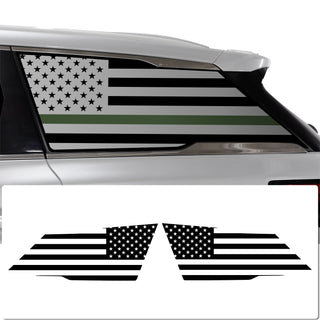 Buy thin-green-line Quarter Window American Flag Vinyl Decal Stickers Fits Infiniti QX60 2022-2024