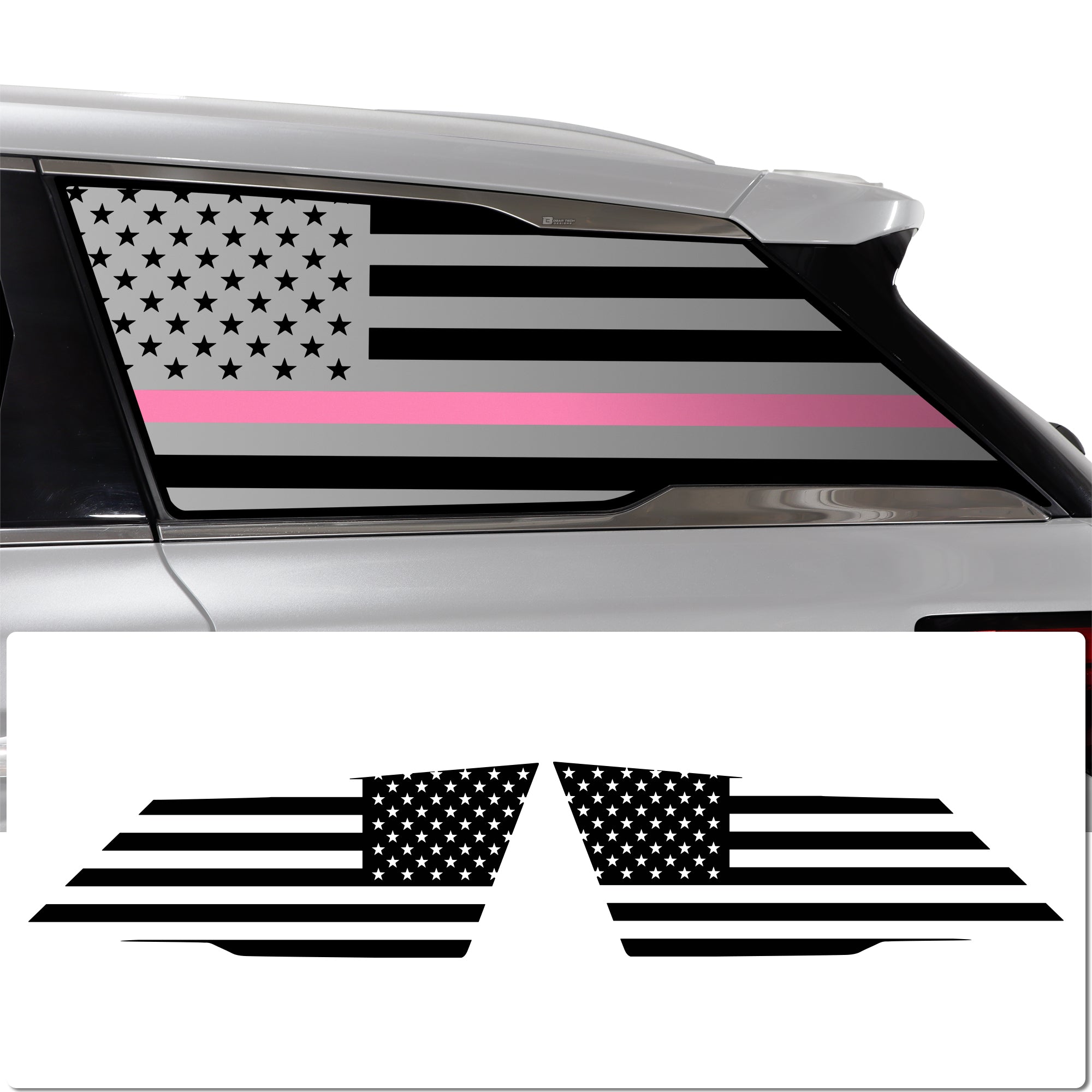 Quarter Window American Flag Vinyl Decal Stickers Fits Infiniti QX60 2022 - 2025 - Bogar Tech Designs