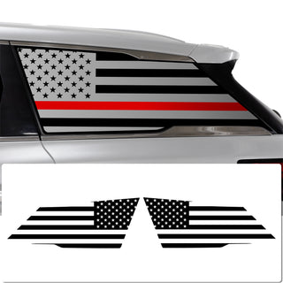 Buy thin-red-line Quarter Window American Flag Vinyl Decal Stickers Fits Infiniti QX60 2022-2024