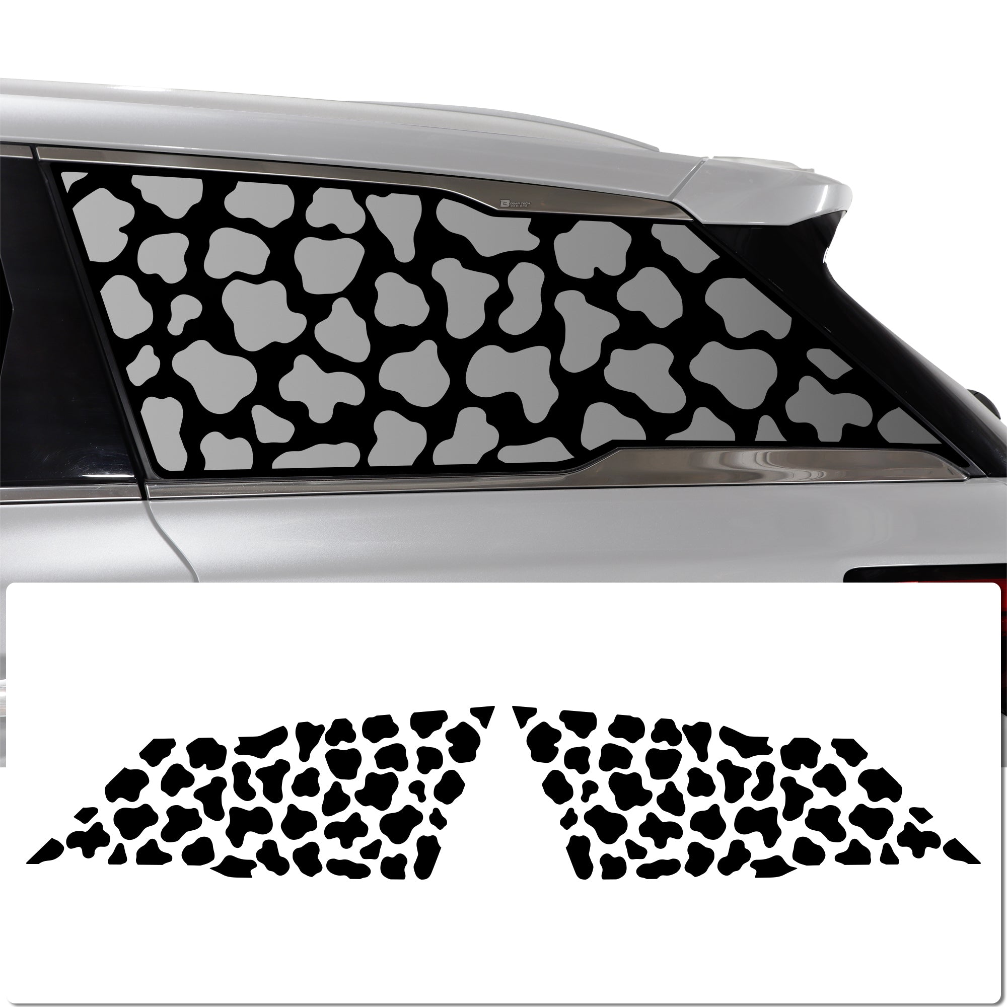 Animal Leopard Cheetah Cow Window Vinyl Decal Stickers Fits Infiniti QX60 2022 - 2024 - Bogar Tech Designs
