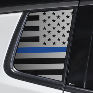 Buy thin-blue-line Quarter Window American Flag Vinyl Decal Stickers Fits Jeep Compass 2018-2024