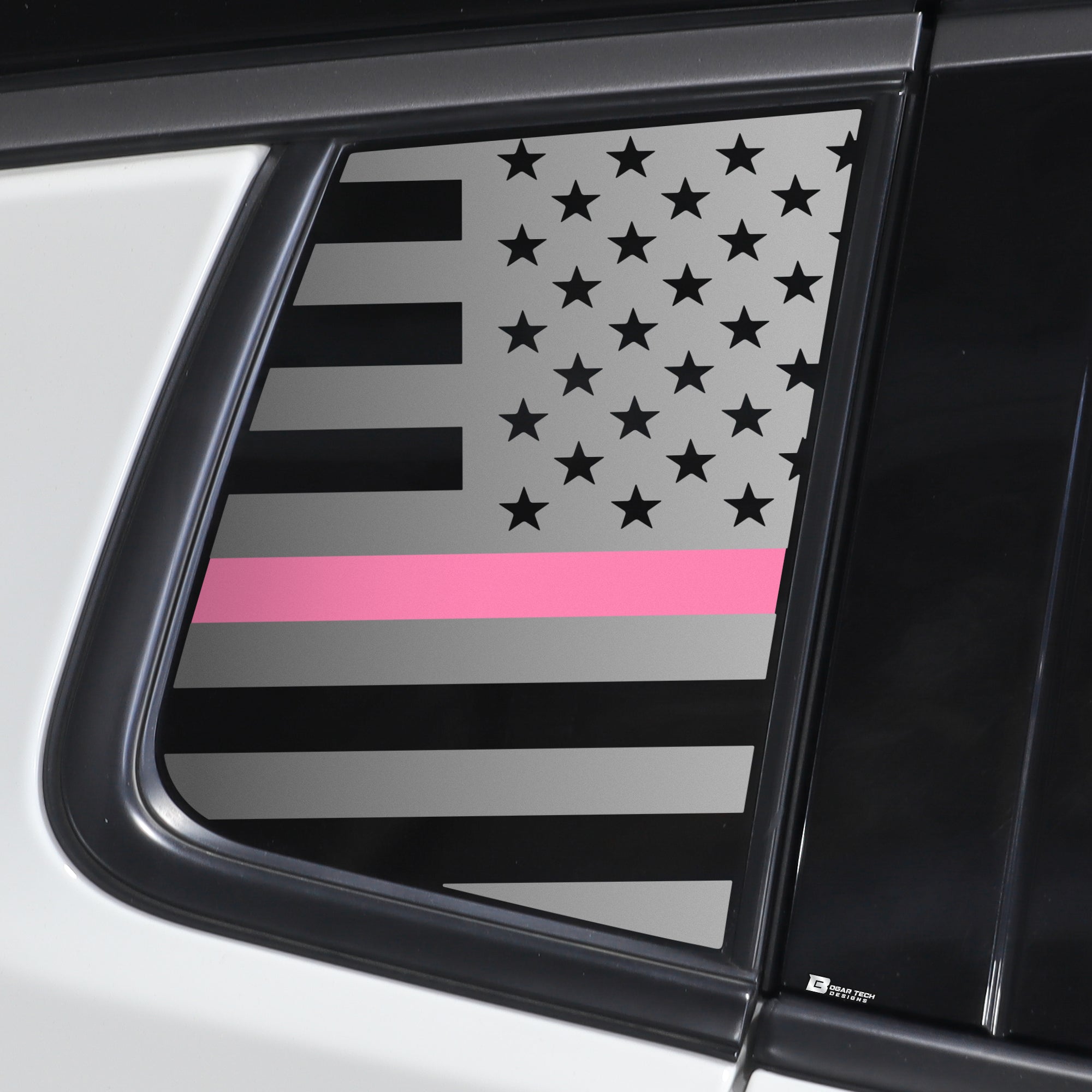 Quarter Window American Flag Vinyl Decal Stickers Fits Jeep Compass 2018 - 2025 - Bogar Tech Designs