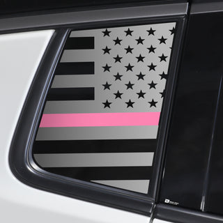 Buy thin-pink-line Quarter Window American Flag Vinyl Decal Stickers Fits Jeep Compass 2018-2024