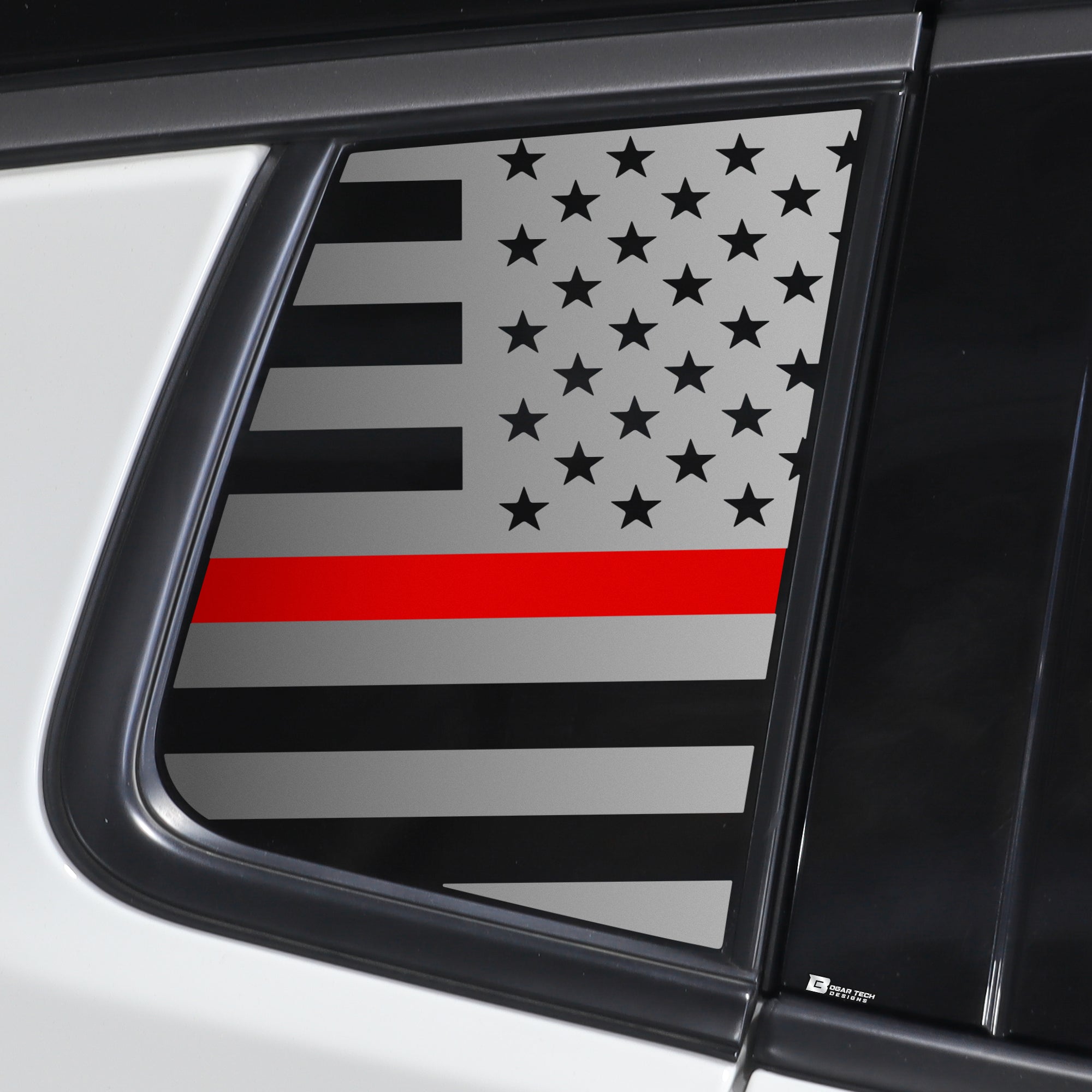 Quarter Window American Flag Vinyl Decal Stickers Fits Jeep Compass 2018 - 2025 - Bogar Tech Designs