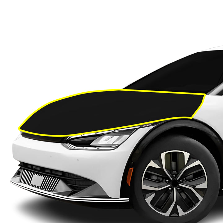 Fits KIA EV6 2022+ Precut Premium Gloss Black Carbon Fiber Hood Paint Protection Film PPF Decal Film Kit - Bogar Tech Designs