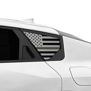 Buy thin-green-line Fits KIA K4 2025+ Quarter Window American Flag Vinyl Decal Stickers