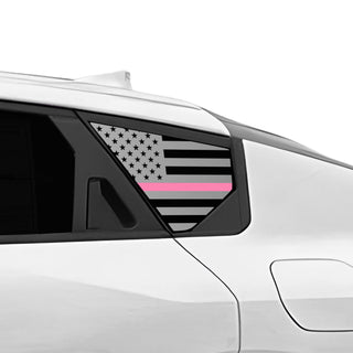 Buy thin-pink-line Fits KIA K4 2025+ Quarter Window American Flag Vinyl Decal Stickers