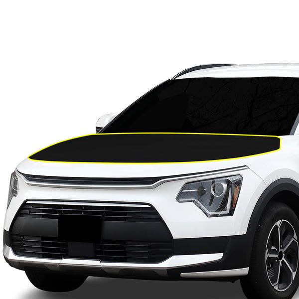 Fits KIA Niro 2023+ Precut Premium Gloss Black Carbon Fiber Hood Paint Protection Film PPF Decal Film Kit