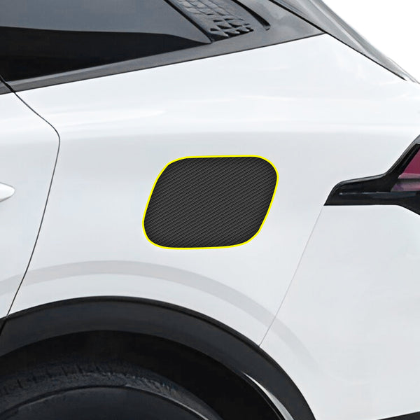 Fits KIA Sportage 2023+ Precut Fuel Door Premium Paint Protection Film PPF Decal Film Kit Gas Cap Cover, Gloss Black Carbon Fiber - Bogar Tech Designs