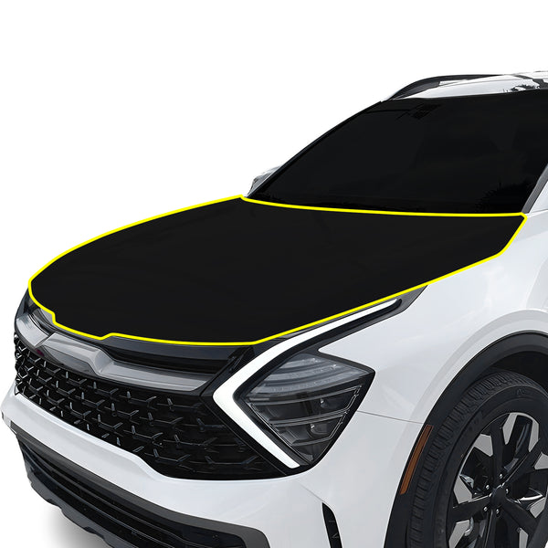 Fits KIA Sportage 2023+ Precut Premium Gloss Black Carbon Fiber Hood Paint Protection Film PPF Decal Film Kit - Bogar Tech Designs